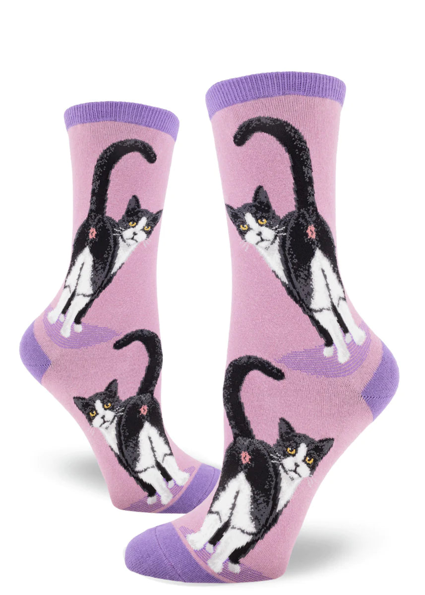 Tuxedo Cat Butt Women's Crew Socks
