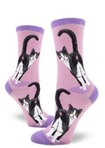 Load image into Gallery viewer, Tuxedo Cat Butt Women&#39;s Crew Socks

