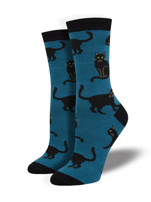 Black Cat Women's Bamboo Socks